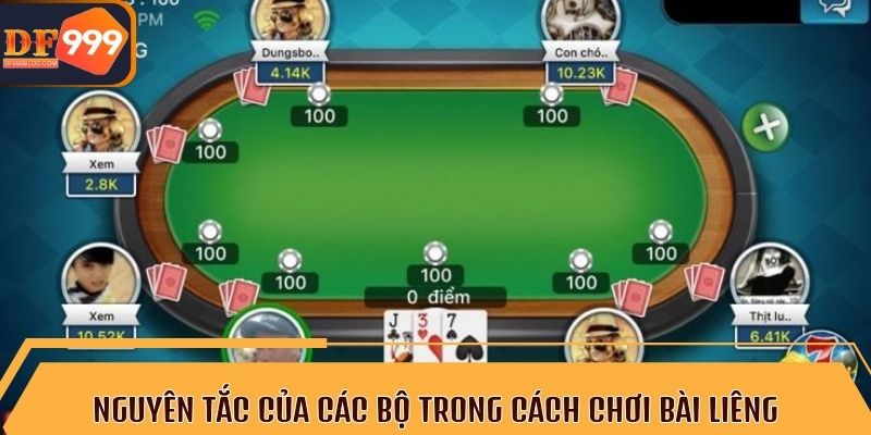 Nguyên tắc của các bộ trong cách chơi bài liêng